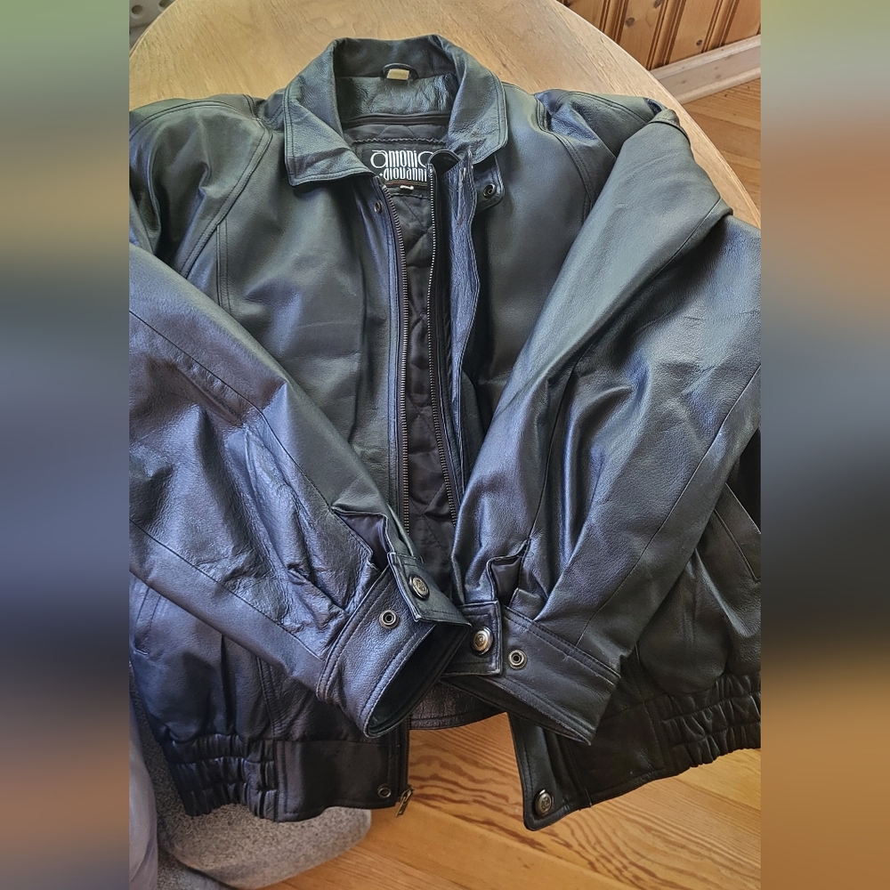 Men's Black Jacket Large Antonio Giovanni